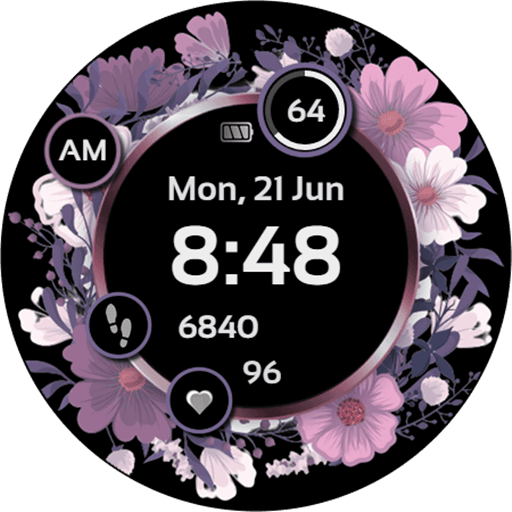 NXV84 Flora Elegant Watch Face