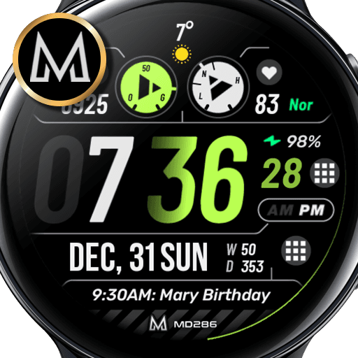 MD286: Digital watch face