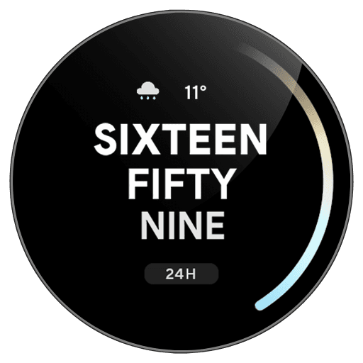 Awf Lines: Text Watch face
