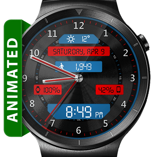 Black Metal LED HD Watch Face