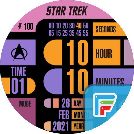 LCARS 2: STAR TREK Watch Face