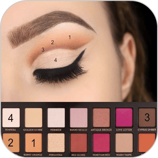 Examples of eye makeup (Step b