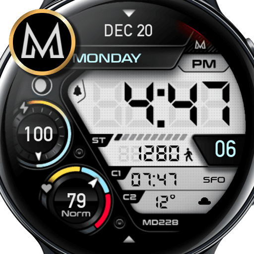 MD228: Digital watch face