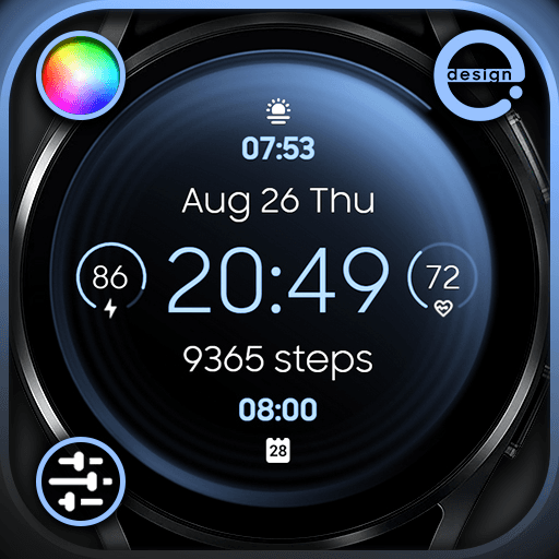 Shine 360 - digital watch face