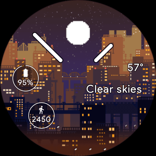 Horizon Pixel City Watch Face