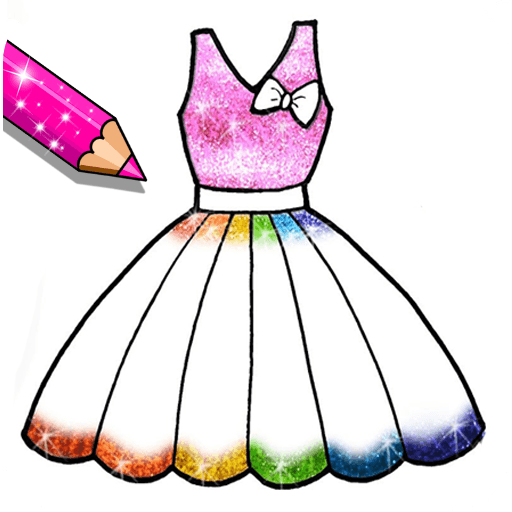 Glitter Dress Coloring Book