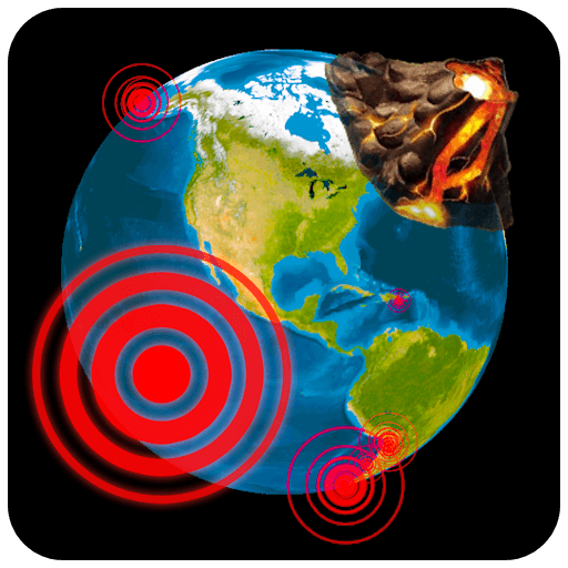 3D Earthquakes Map & Volcanoes