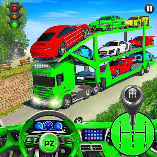 Crazy Car Transport Truck Game