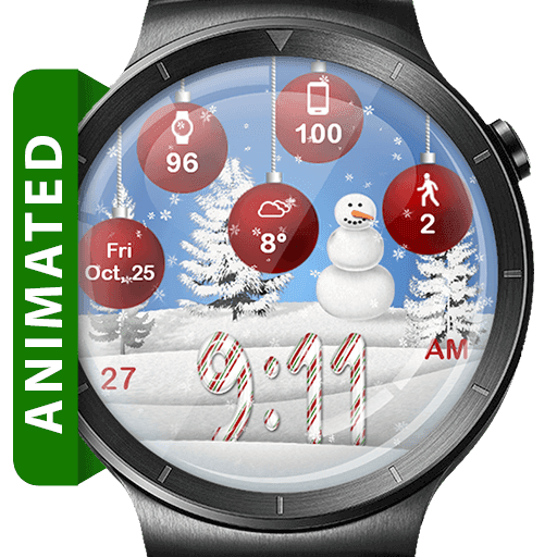 Christmas Snow HD Watch Face