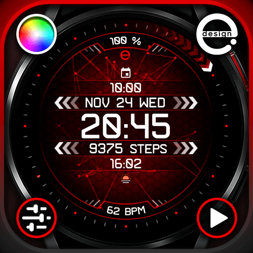 The EXTRACT digital watch face