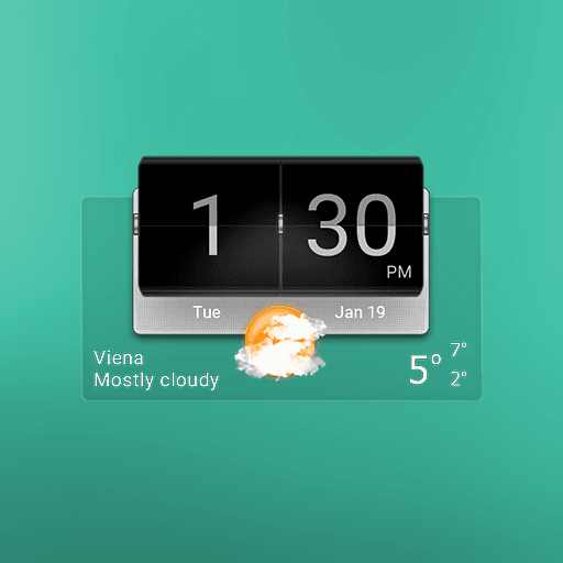 3D Flip Clock Theme Pack 03