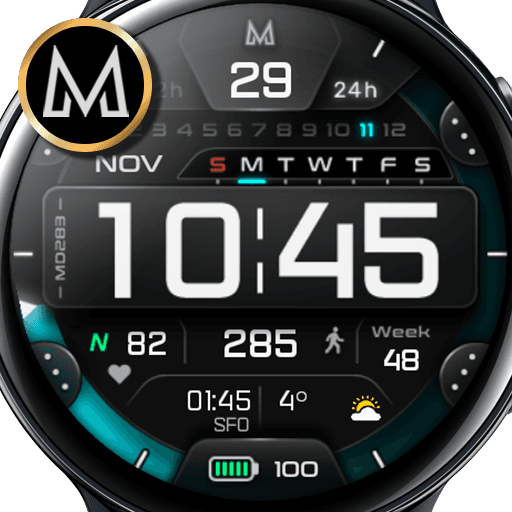 MD283 3D Digital watch face