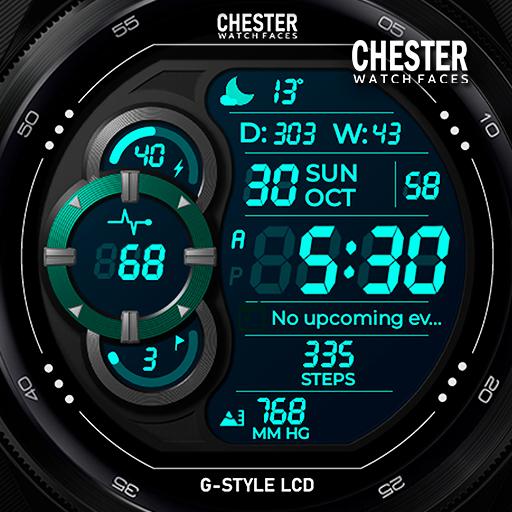 Chester G-Style LCD watch face