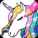 Unicorn Coloring Book Glitter