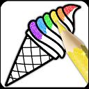 Glitter Ice Cream Coloring