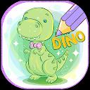 Dinosaur Coloring Book Glitter