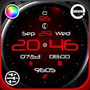 Alpha Dark digital watch face